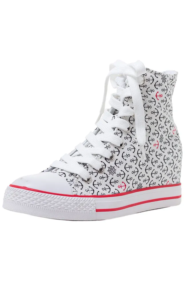 ANCHORS AWAY HIDDEN WEDGE SNEAKER