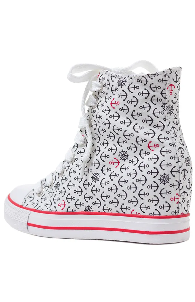 ANCHORS AWAY HIDDEN WEDGE SNEAKER