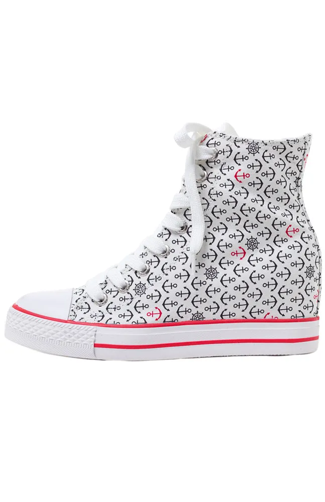 ANCHORS AWAY HIDDEN WEDGE SNEAKER