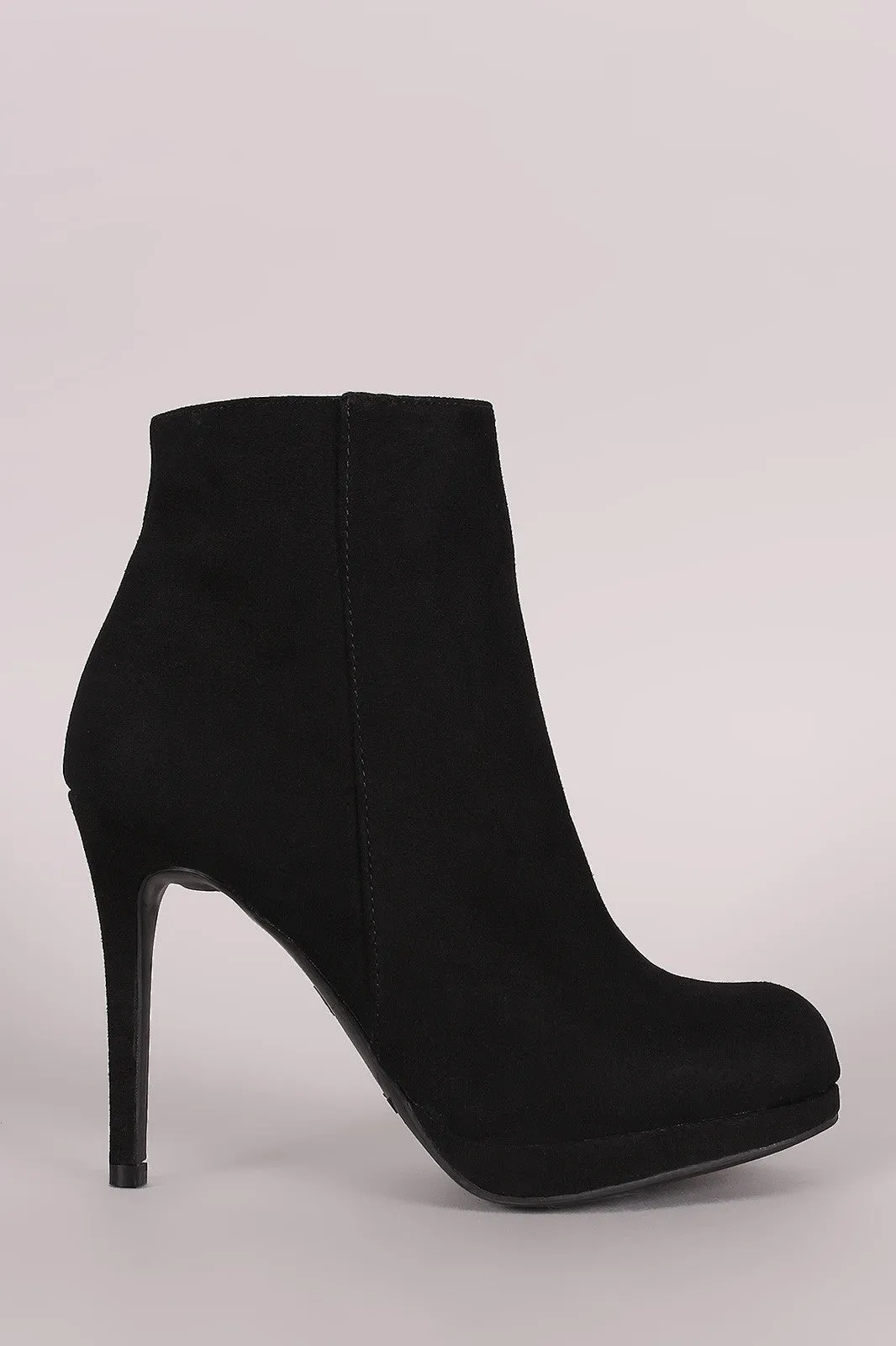 Anne Michelle Suede Stiletto Platform Booties