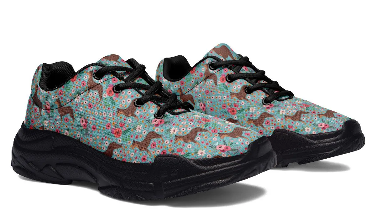 Australian Kelpie Flower Chunky Sneakers