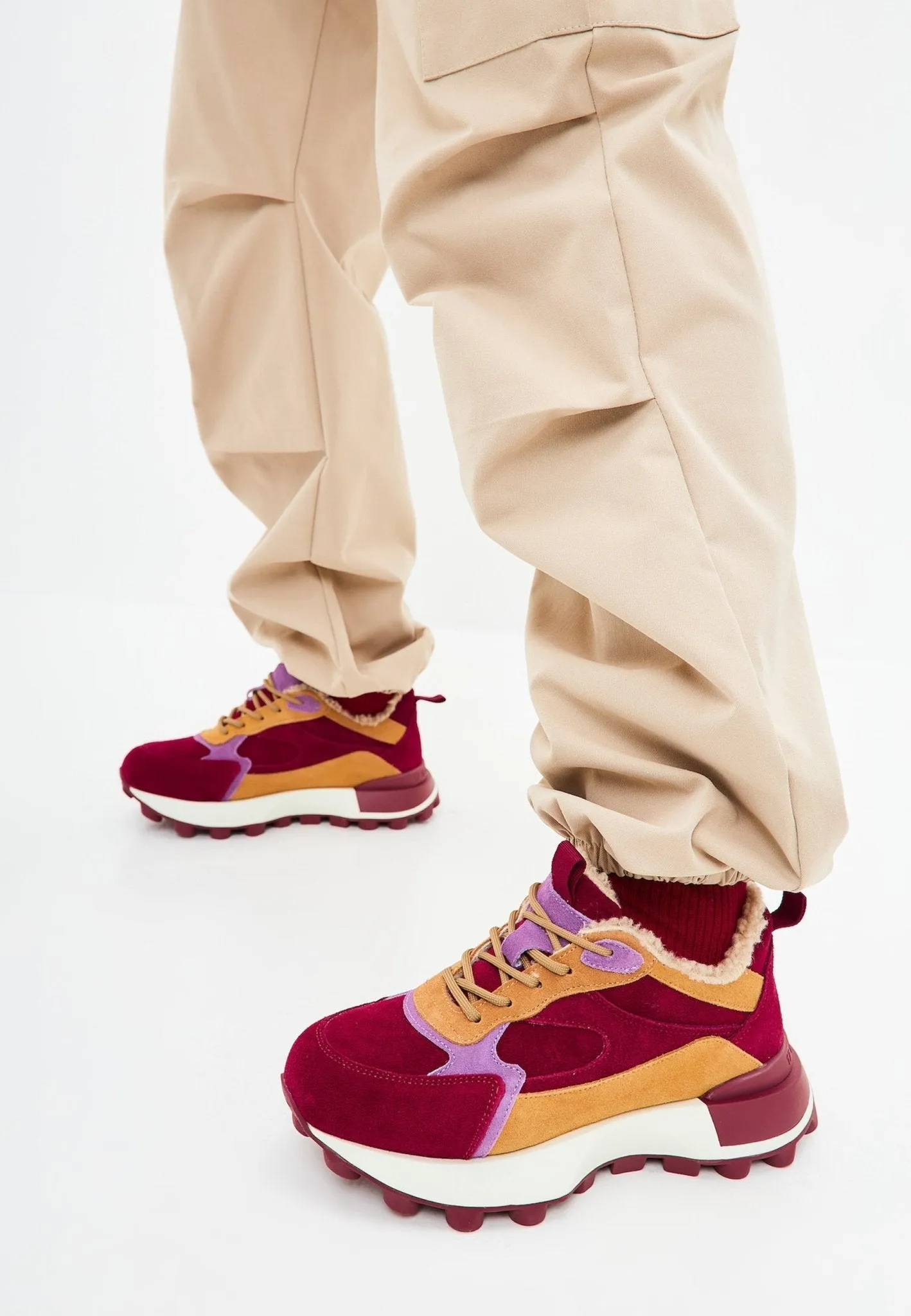 Chunky Platform Sneakers - Bordeaux