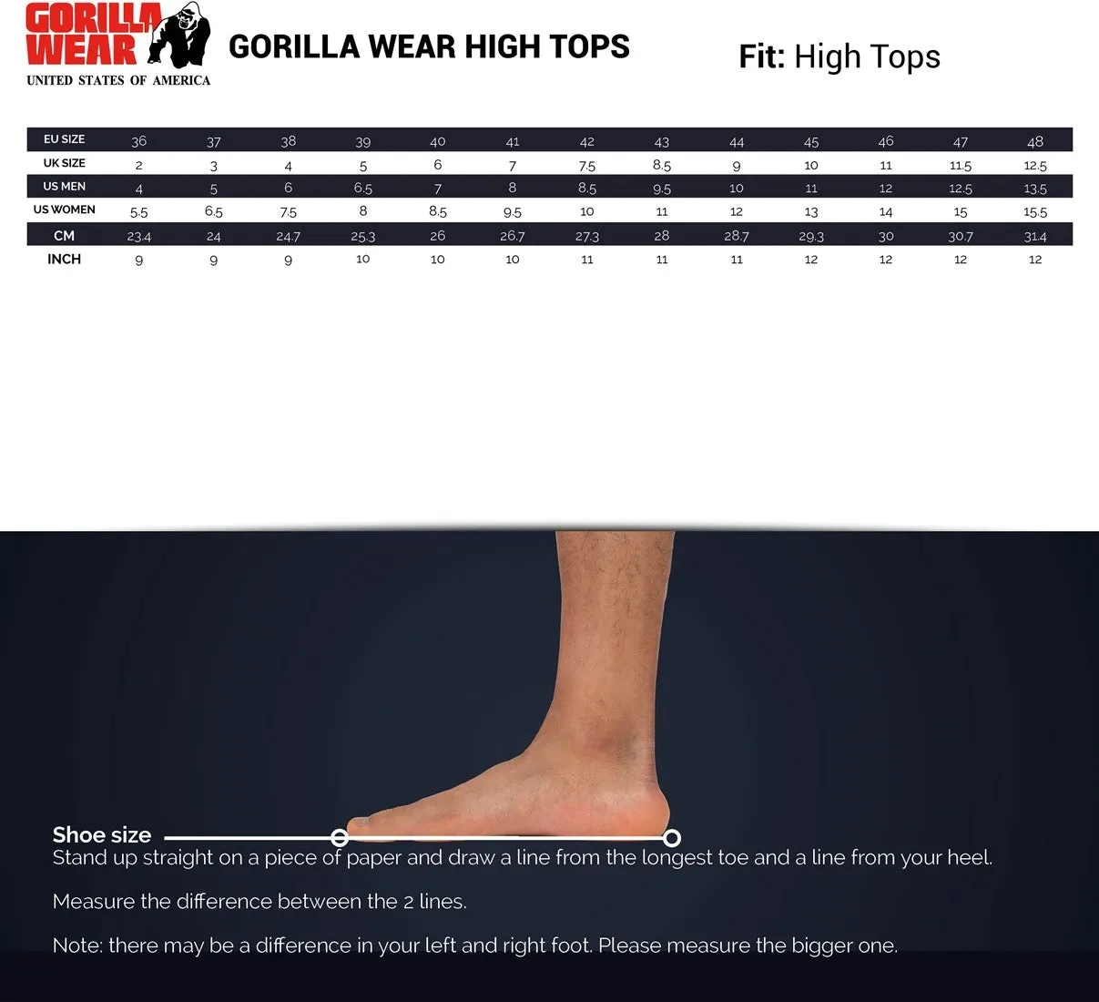 Gorilla Wear High Tops Red