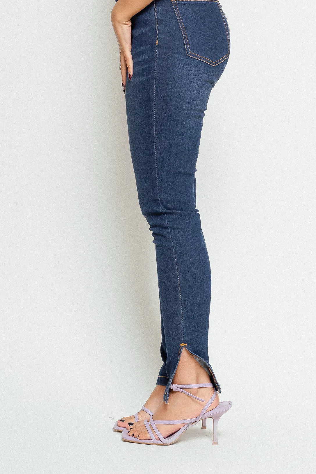 High Rise Slit Skinny