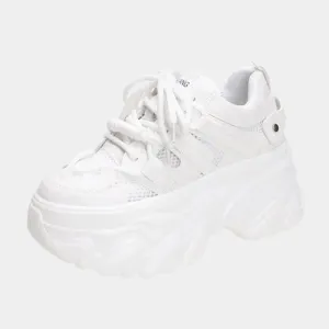 Joskaa 2024 New White Casual Platform Sneakers