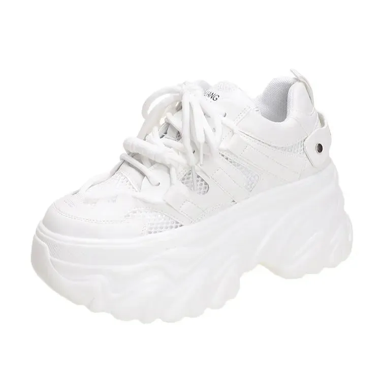 Joskaa 2024 New White Casual Platform Sneakers