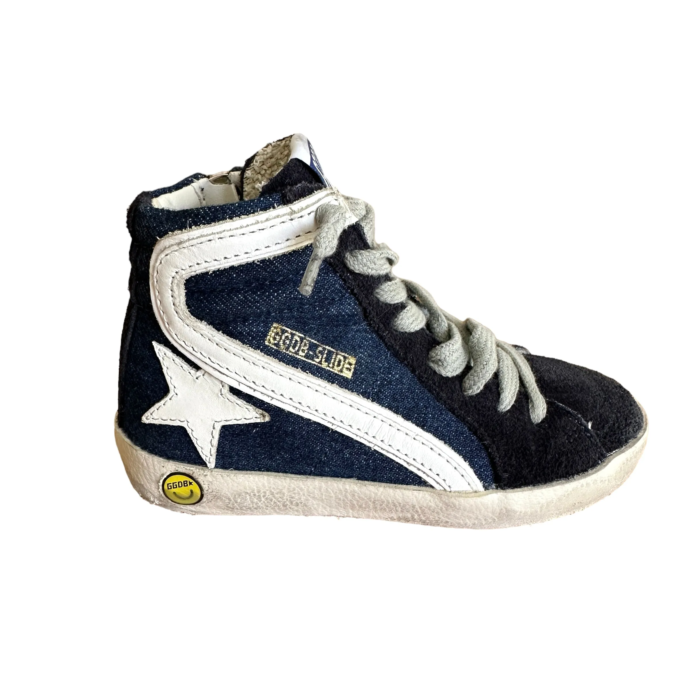 Kids Denim High-Top Sneakers - 25