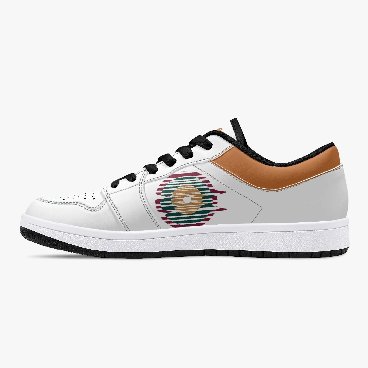 Low-Top Leather Sneakers - White/Colors