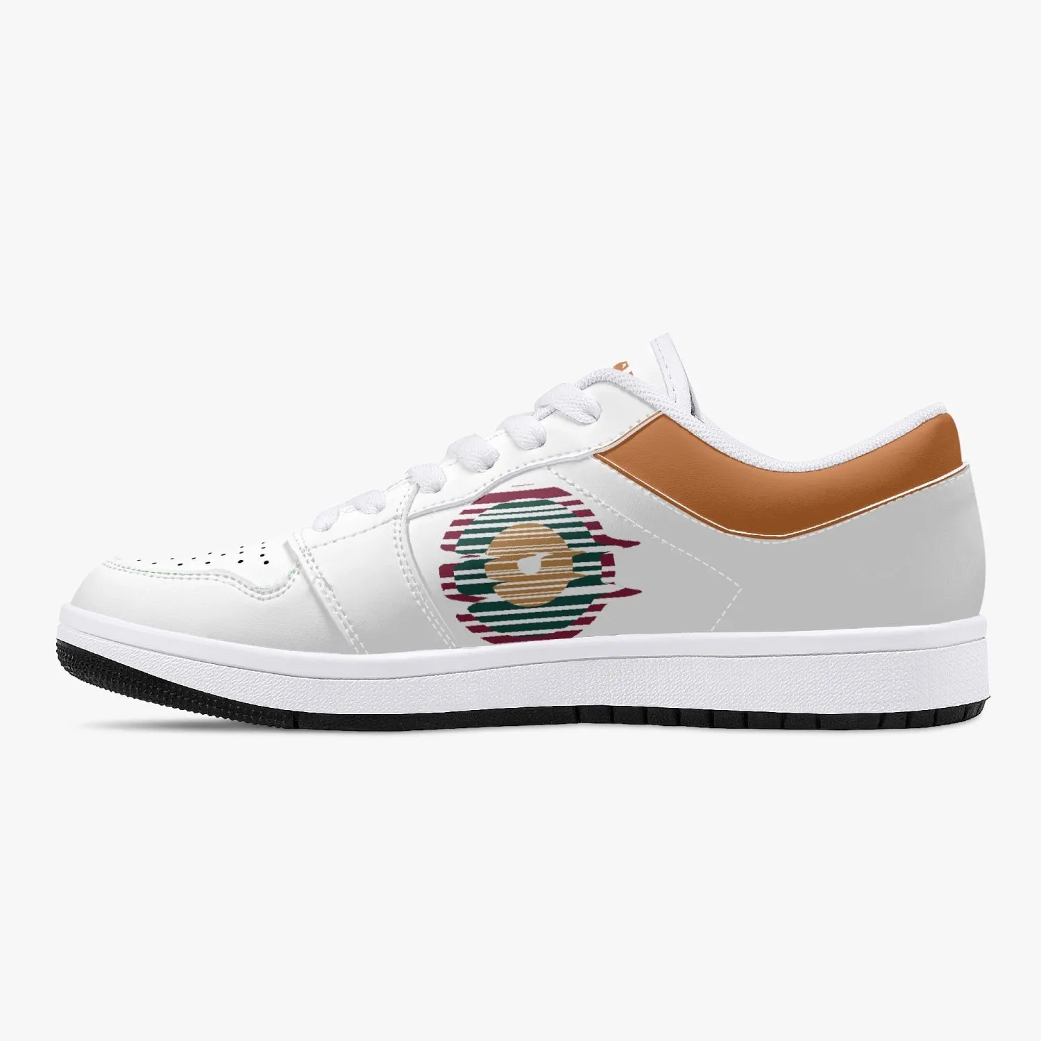 Low-Top Leather Sneakers - White/Colors