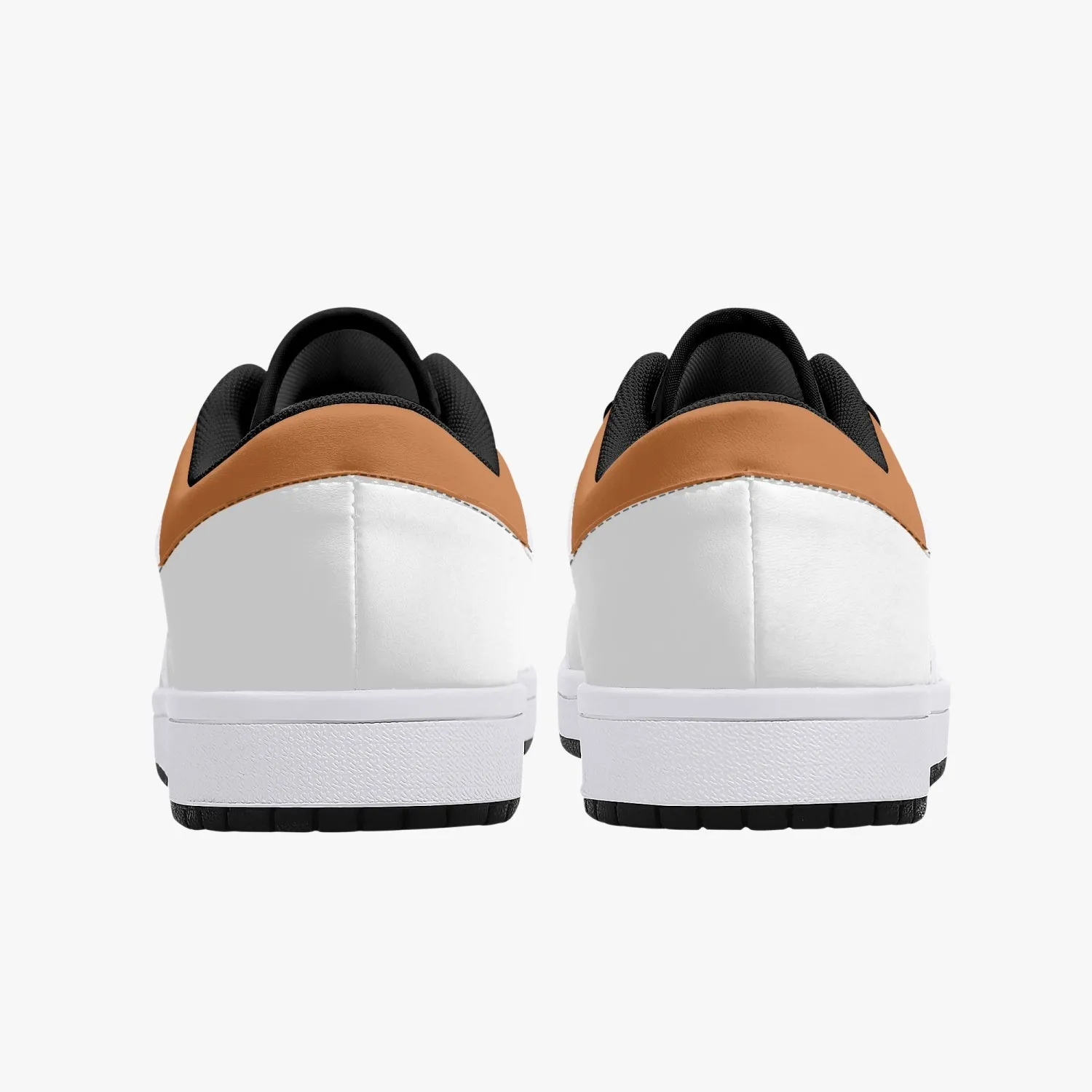 Low-Top Leather Sneakers - White/Colors