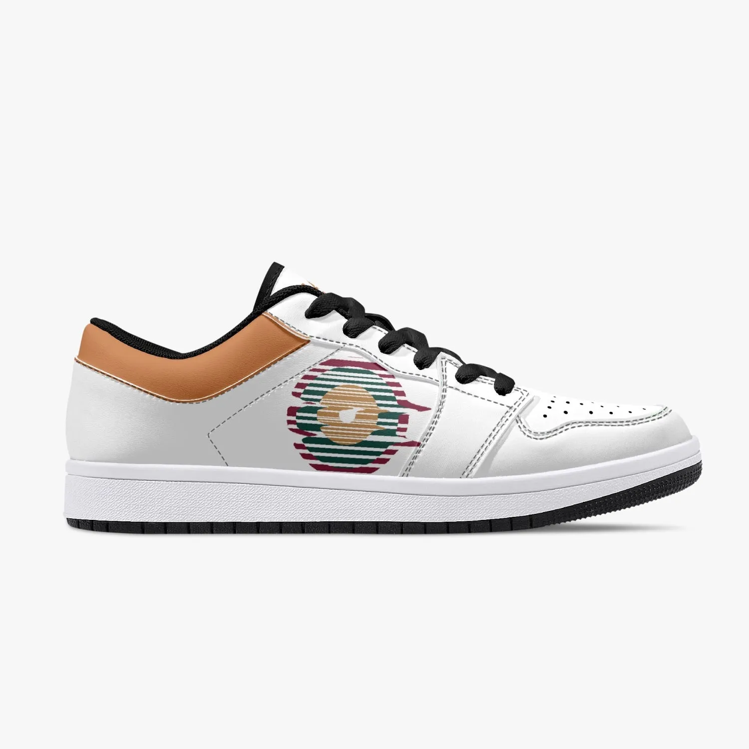 Low-Top Leather Sneakers - White/Colors