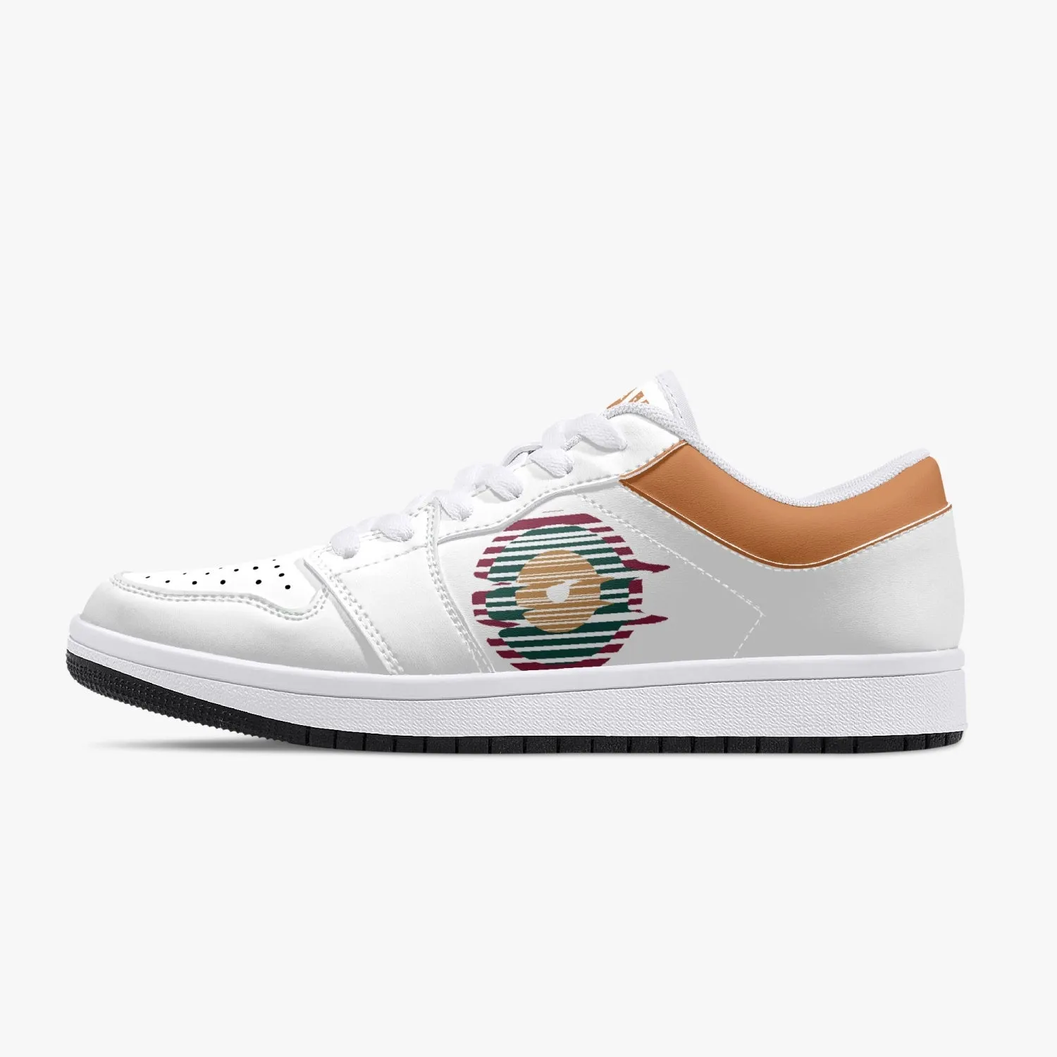 Low-Top Leather Sneakers - White/Colors