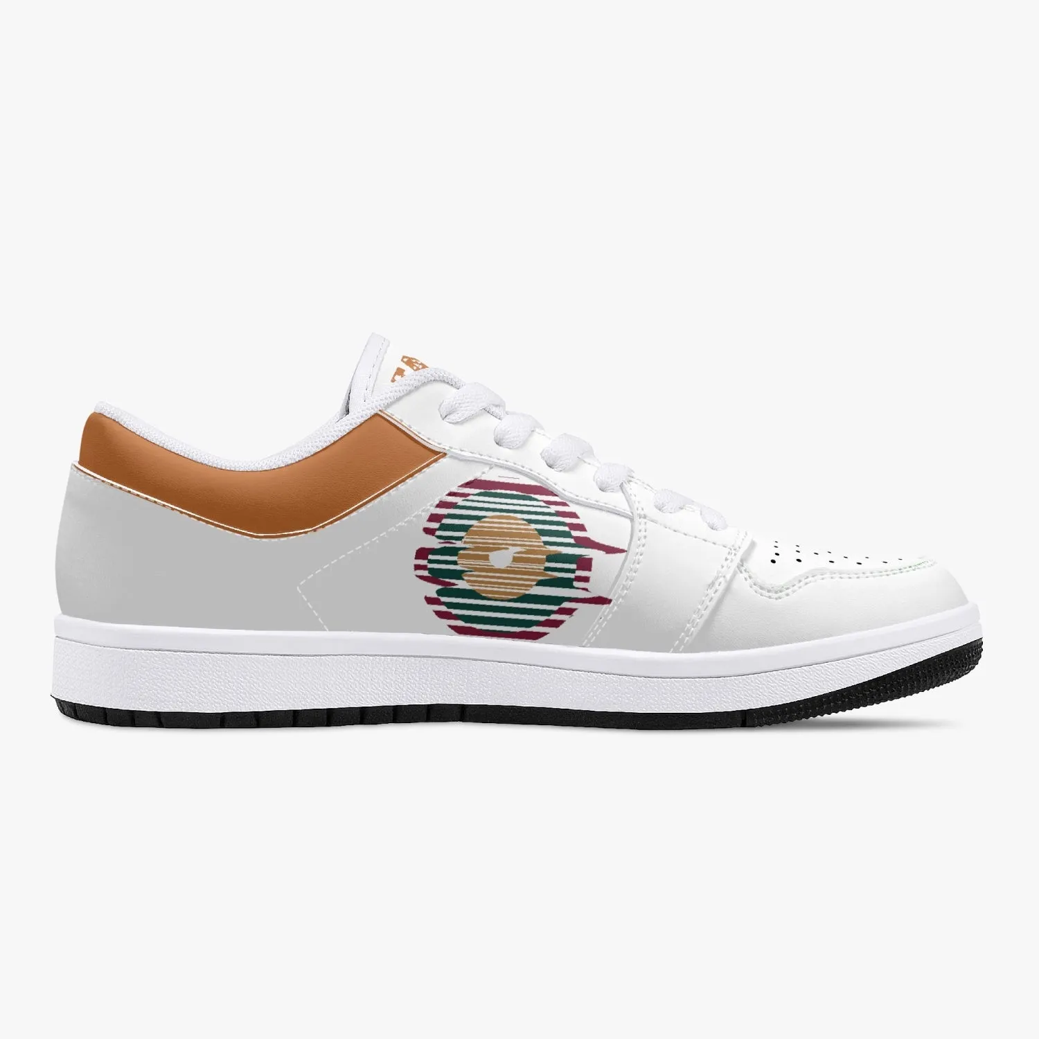 Low-Top Leather Sneakers - White/Colors