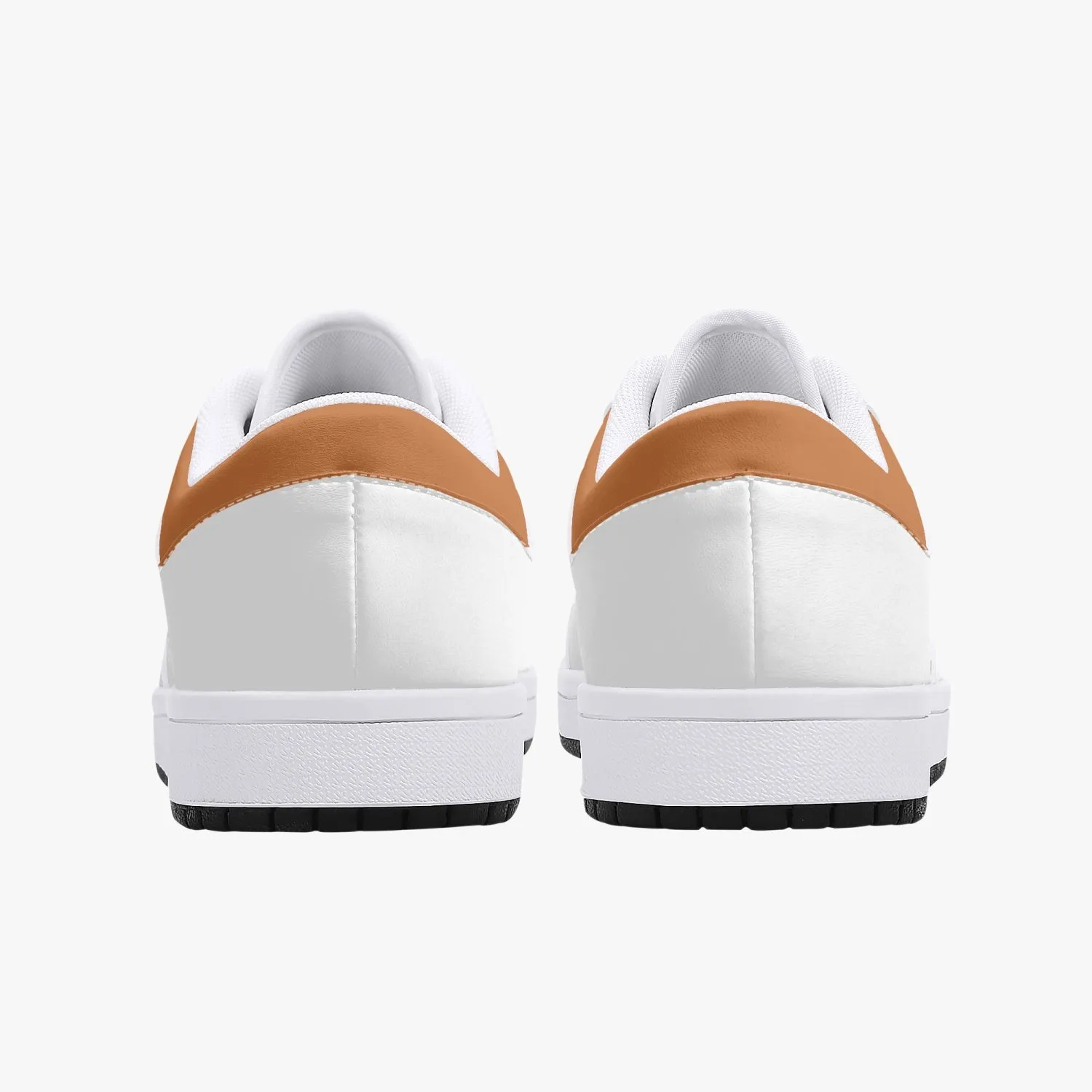 Low-Top Leather Sneakers - White/Colors