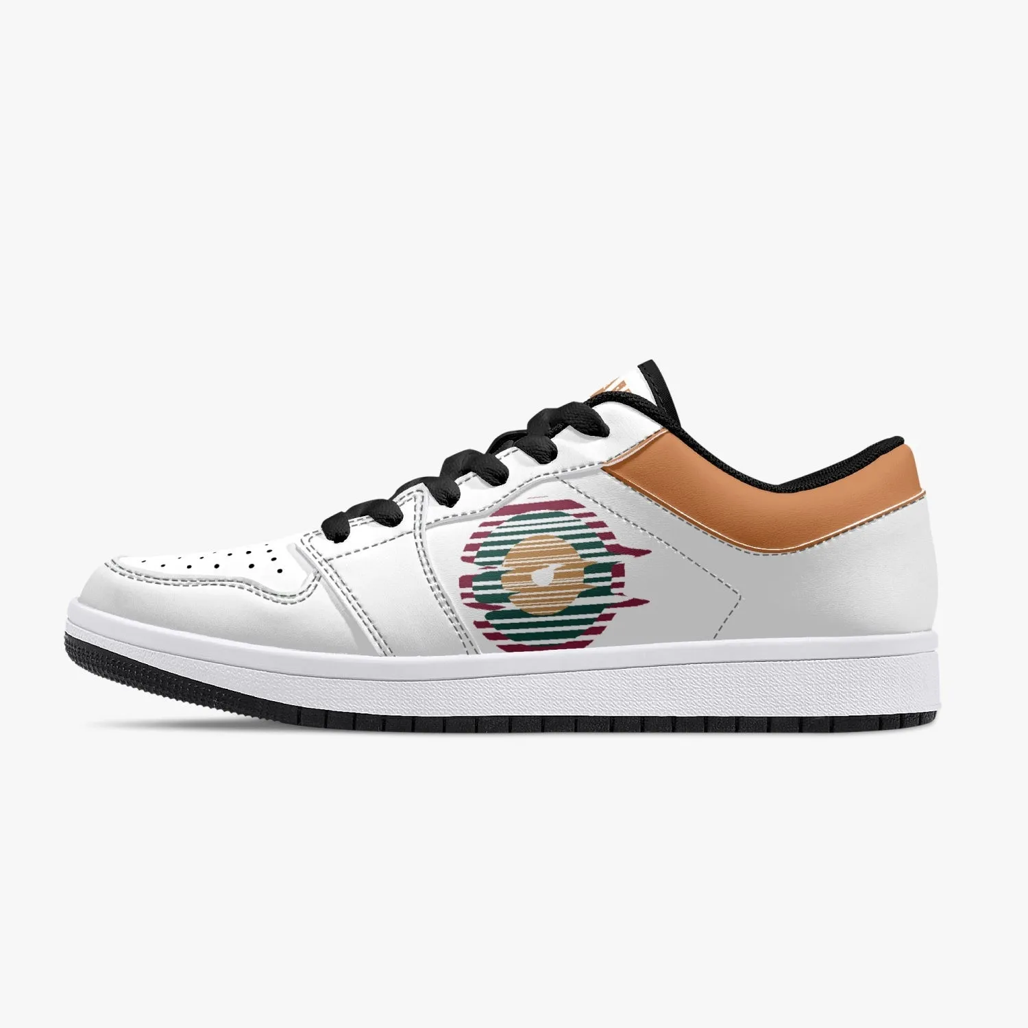 Low-Top Leather Sneakers - White/Colors