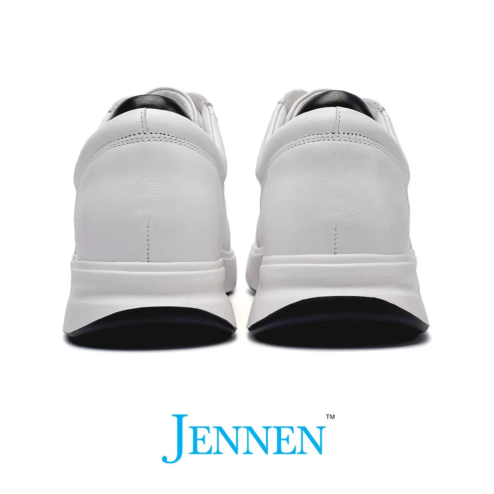 Mr. Federer 7cm | 2.8 inches White Elevated Casual Sneakers for Men