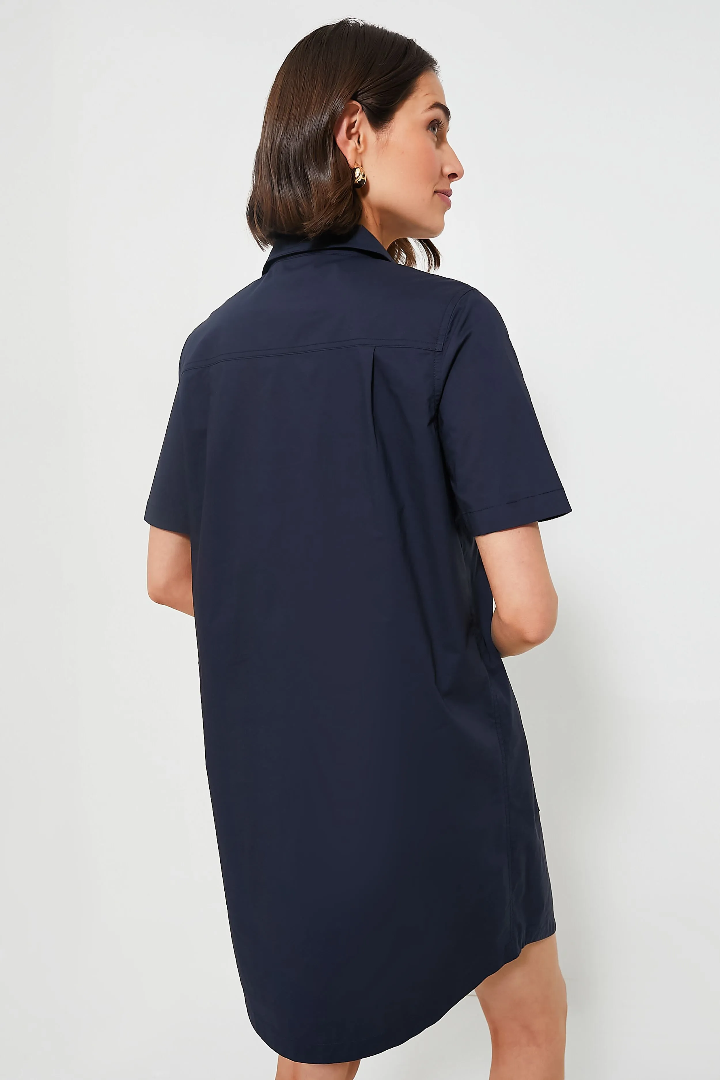 Navy Lightweight Poplin Nala Dress