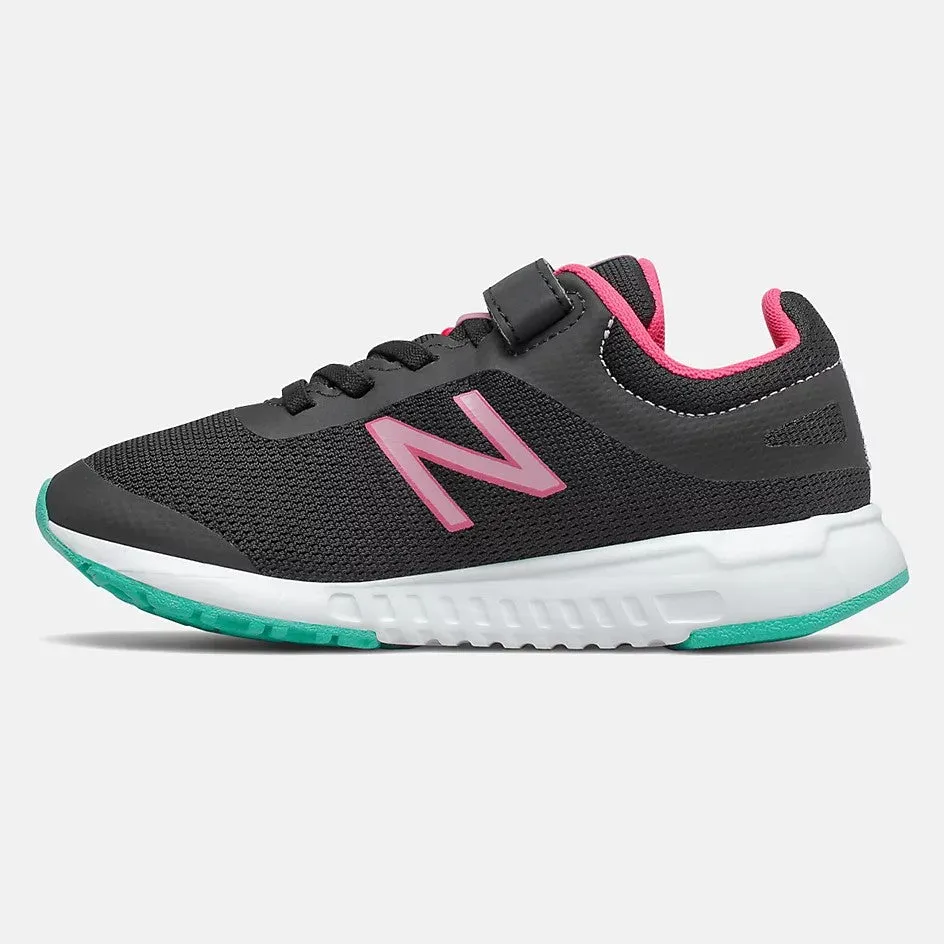 New Balance Black/Pink Lemonade/Summer Jade 455v2 Children’s Sneaker