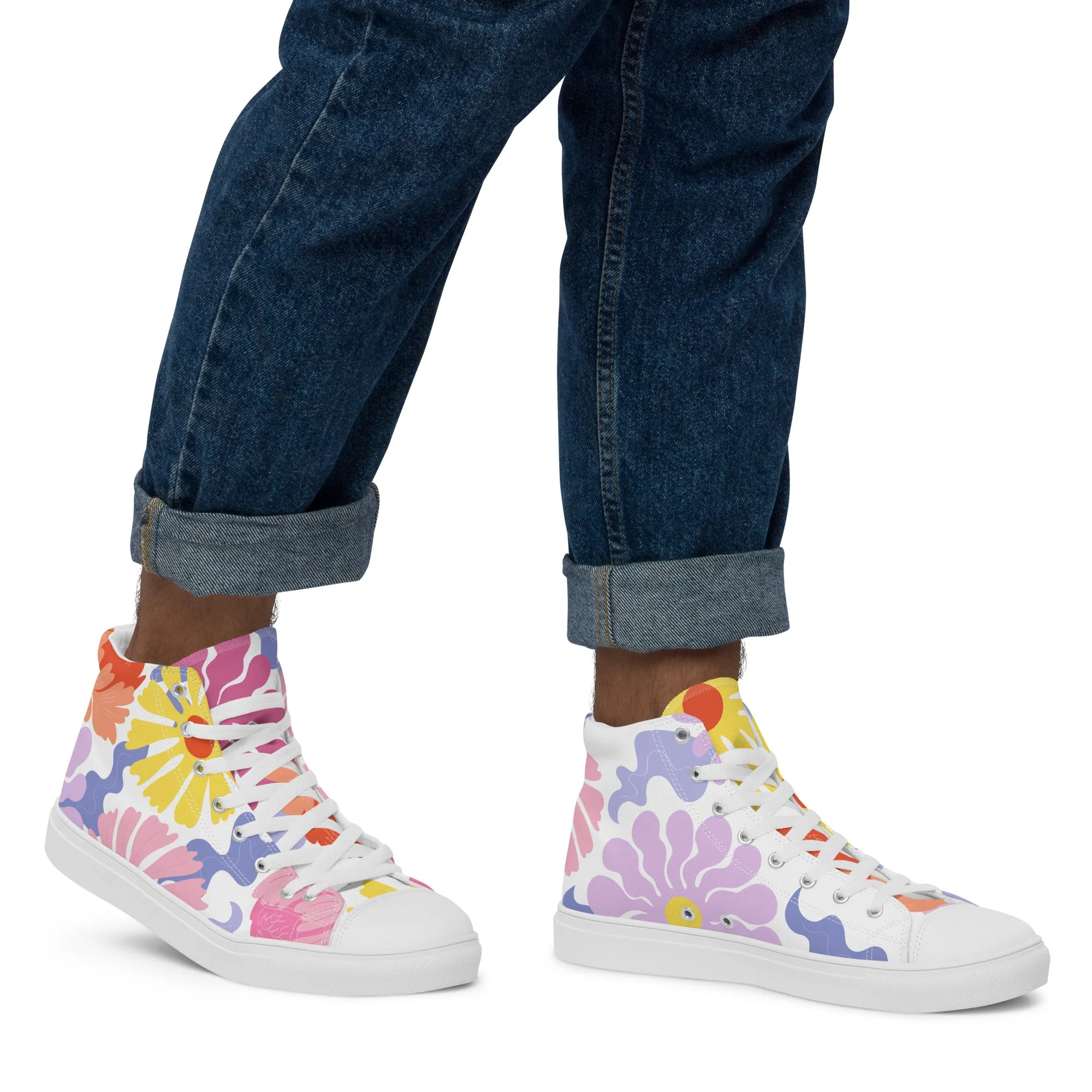 Nightbirde Floral Men’s High Tops