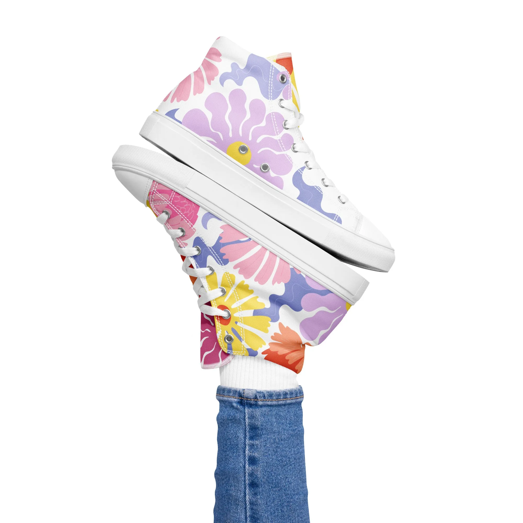 Nightbirde Floral Womens High Tops