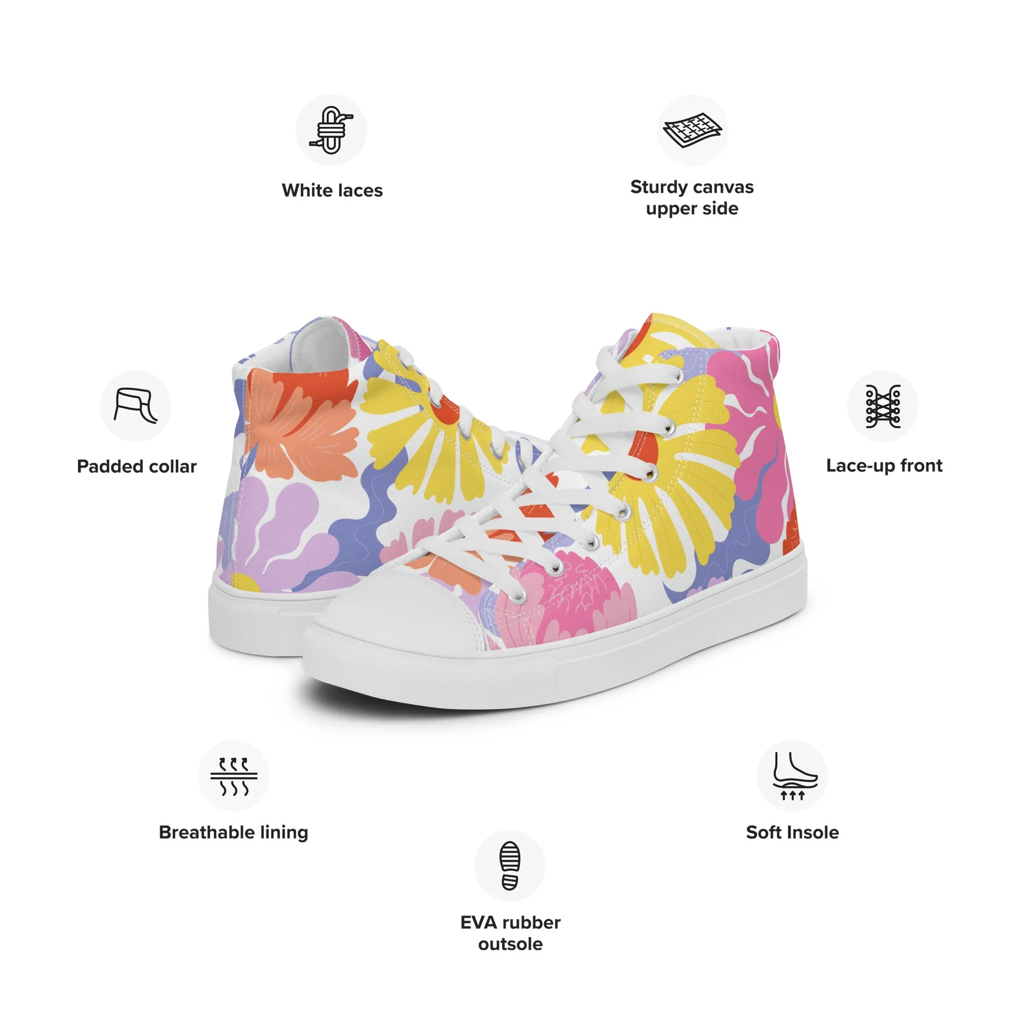 Nightbirde Floral Womens High Tops