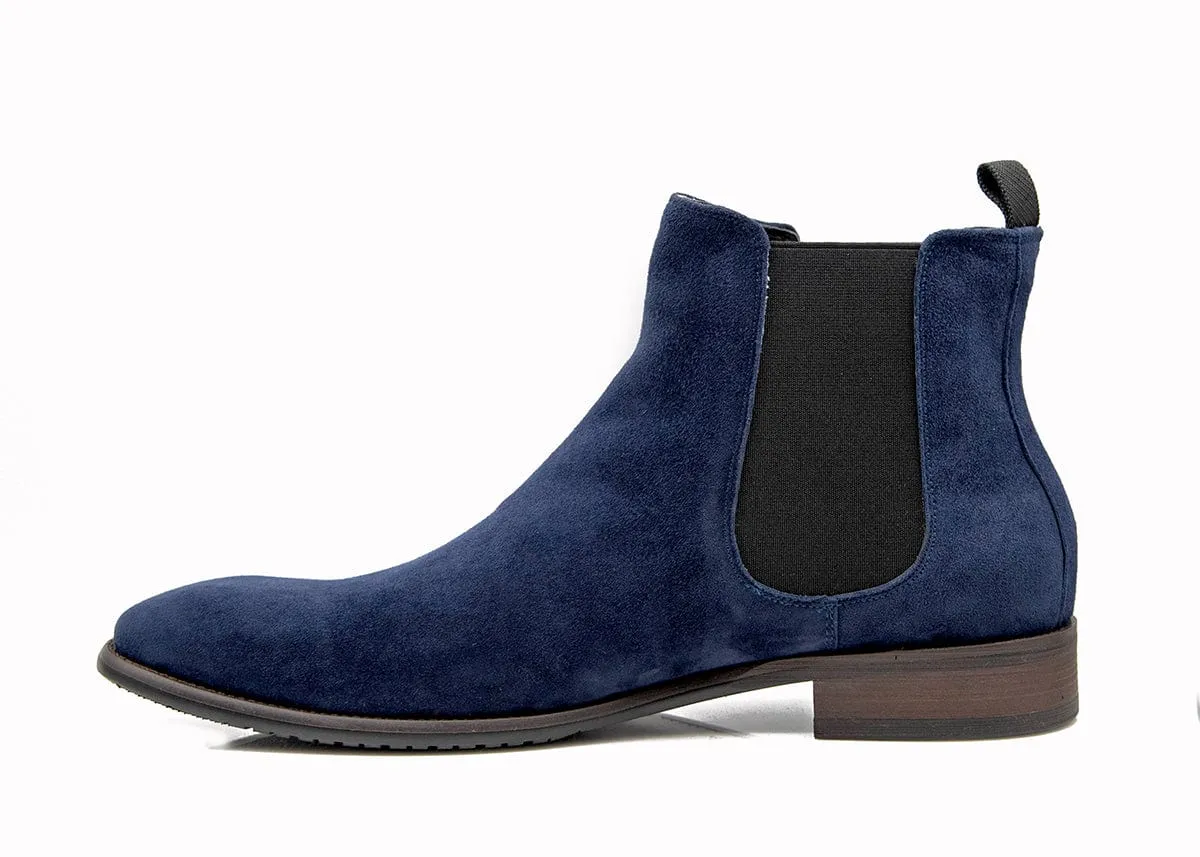 PARIS | Blue Suede Chelsea Boot