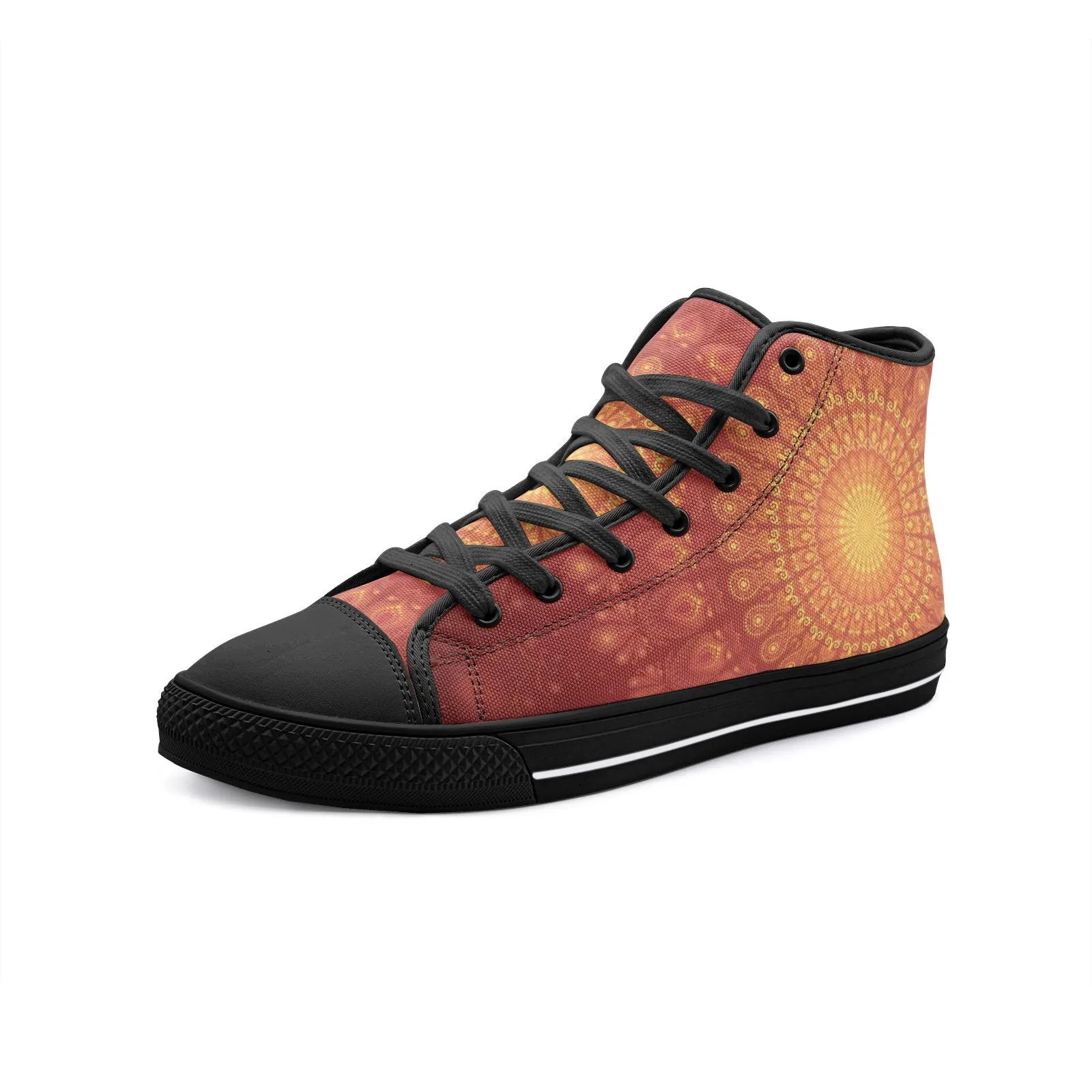 Peacock Feather Mandala - Sun | High Tops | Mandalazed