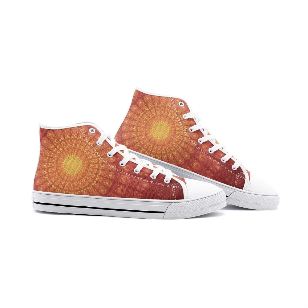 Peacock Feather Mandala - Sun | High Tops | Mandalazed