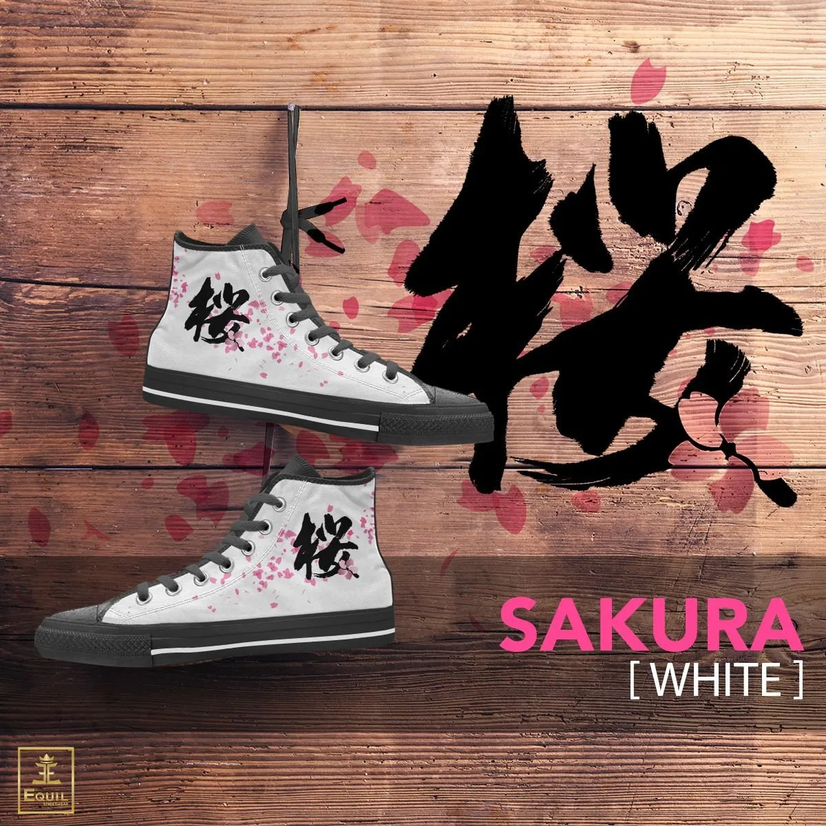 "Sakura" Kanji High Top Shoes - Womens