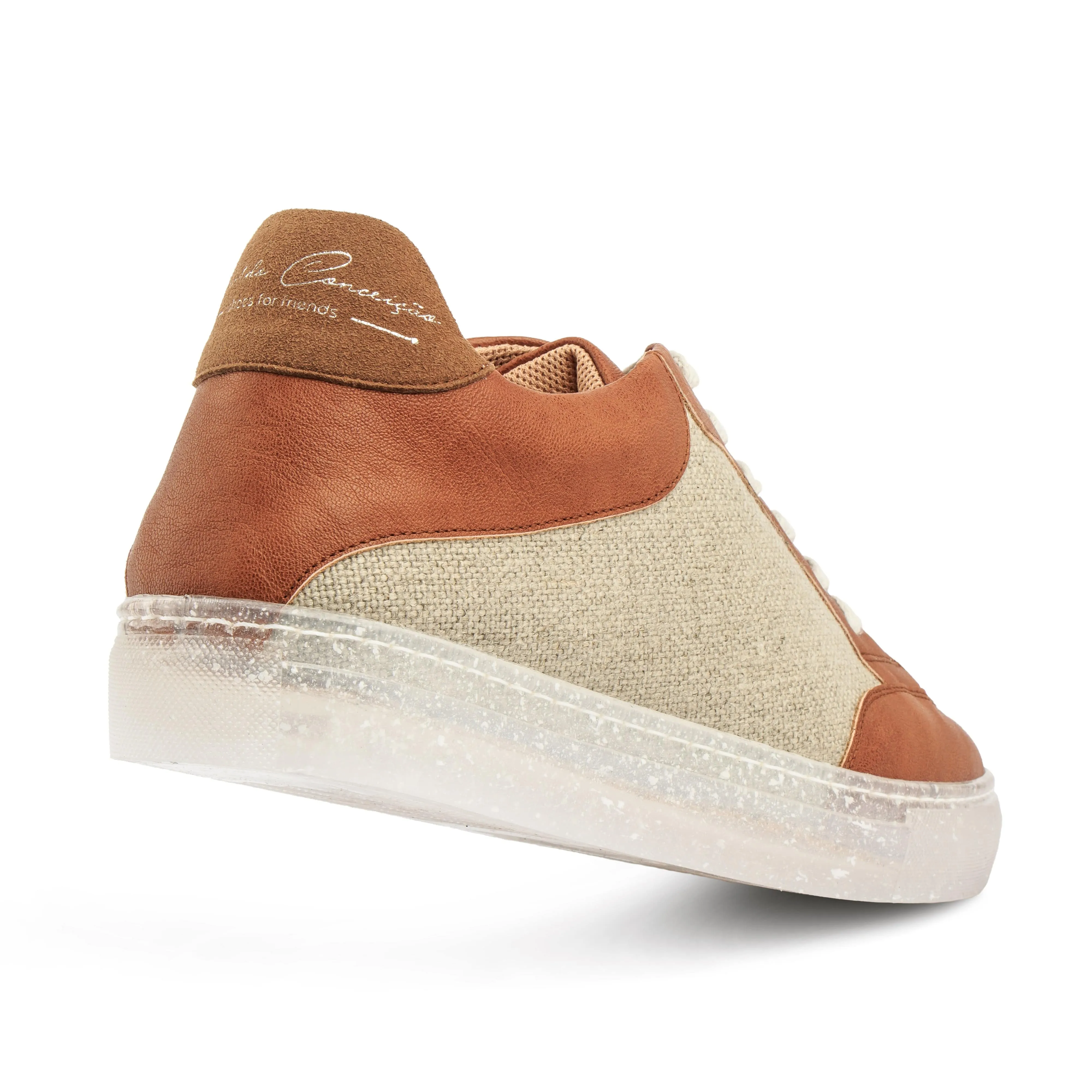 RC Recycled Vegan Leather Sneakers | Off Cognac