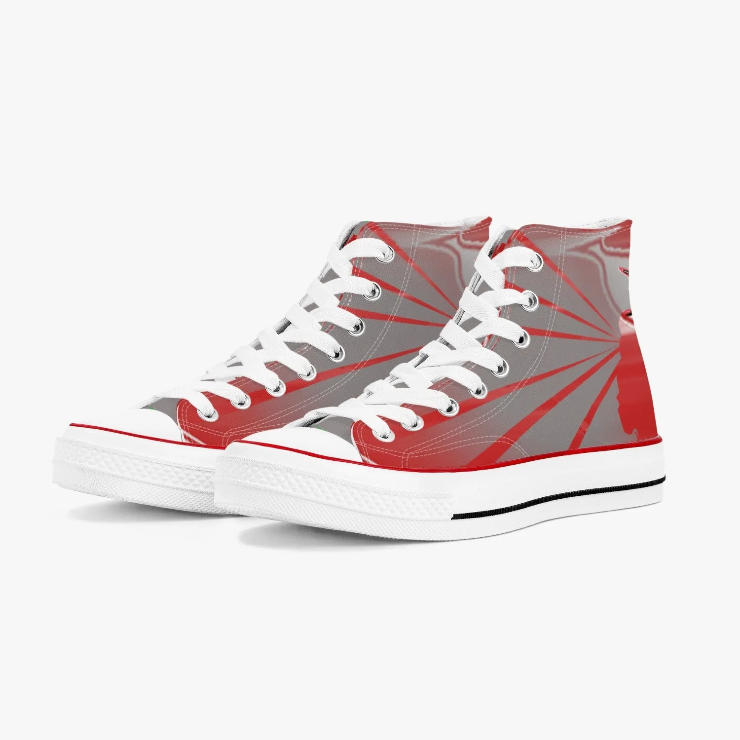 Sunset Gray High-Top Canvas Shoes