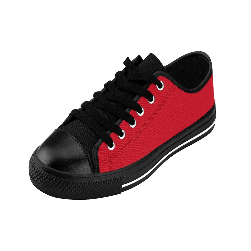 Wine Red Color Women's Sneakers, Red Lightweight Low Tops Tennis Running Casual Shoes For Women